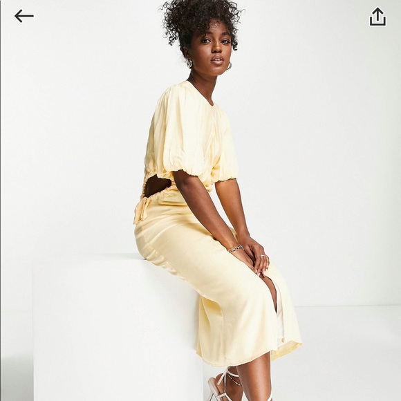 Asos/ Nobody’s Problem Yellow Dress - Picture 1 of 2